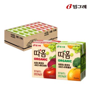 빙그레 따옴 유기농 주스 120ml 오렌지브로콜리 + 사과레드비트 기획