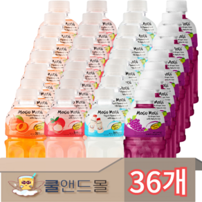 [쿨앤드몰] 모구모구 4종혼합 복숭아9+리치9+요거트9+포도9, 36개, 320ml