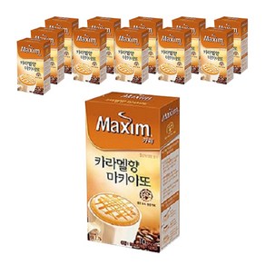 맥심 카페 카라멜향 마끼아또 커피믹스, 13g, 10개입, 12개