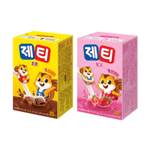 9가지 비타민 칼슘 철분 졔티 초코맛+ 딸기맛 각, 1개