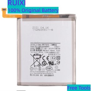 RUIXI 정품 배터리 삼성 갤럭시 A90 5G 용 EB-BA908ABY 무료 도구 4500mAh, 1개, 한개옵션0