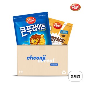 포스트 시리얼 2종 ( 콘푸라이트 600g 1개 + 크리치오 300g 1개 ), 2개