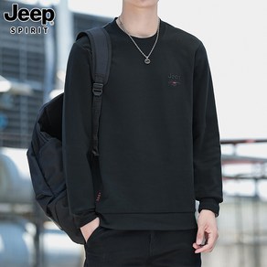 JEEP SPIRIT 지프 스피릿 남성 맨투맨 새로운 디자인 가을 겨울 편안한 패션 긴팔티 남성 풀오버 패션 캐주얼 긴팔 따뜻한 탑 남자 맨투맨 7031