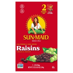 Sun-Maid Raisins 선메이드 건포도 2.25파운드 2개, 1개