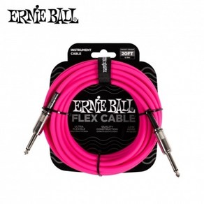 Enie Ball 어니볼 악기케이블 Flex Cable Staight/Staight 20FT Pink (P06418), 1개