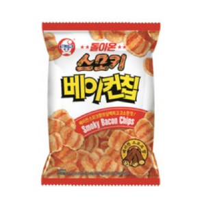 [박스]크라운(빙그레) 스모키베이컨칩 70g 16입(1박스), 16개