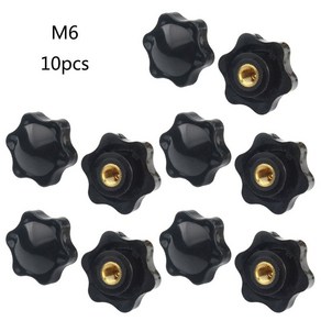 10pcs m5/m6/m8/m10 헤드 클램핑 너트 손잡이 빠른 클램핑을위한 암컷 스레드 헥스