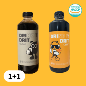 드릿 콜드브루 더치커피 원액 브라질 카페인+디카페인 1+1, 2개, 1개입, 1000ml