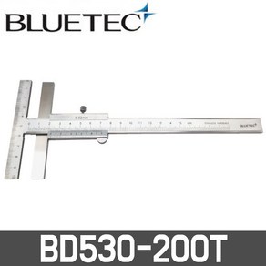 [블루텍] 버니어캘리퍼(T형) BD530-200T / 측정범위:0~200mm, BD530-200T(401-9848), 1개