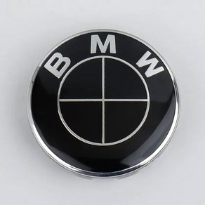 BMW 레이스 트랙용 전면 후드 엠블럼 블랙 화이트 로고 8 mm 후면 배지 74mm 휠 허브 캡 68mm 56mm 스티어링 휠 스티커 46mm, ALL-Black, Wheel-60mm-4PCS