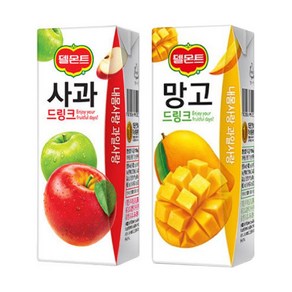 델몬트 드링크 190ml 망고x32팩+사과x32팩