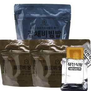 7종 골고루혼합 중대용량 비상식량 7종모음 [URI-1] 고추장소고기밥+제육비빔밥+김치비빔밥+스프형소고기밥+라면애밥짬뽕+건빵+파운드케익, 1개