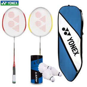 요넥스(YONEX) 배드민턴 라켓 (GR-301) 2PCS + 풀커버 가방 + 셔틀콕 3개 풀세트 구성 레저용 학교체육용, 1개