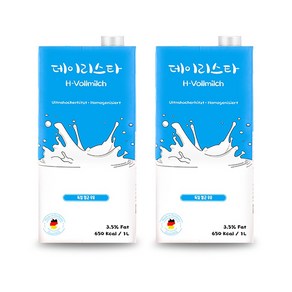 데일리스타 밀쉬 멸균우유(캡형) 1000ml 2개세트, 2개