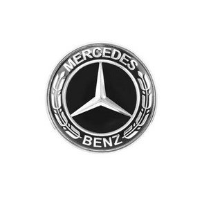 벤츠 호환 로고 자동차 메탈 플랫 후드 엠블럼 프론트 배지 메르세데스 AMG W212 W213 W205 W177 W247 W176 CLS CLA CLK CLG GLS X253 에, 없음, 2) Black