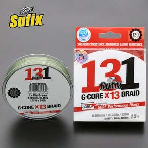 서픽스 131 G-CORE BRAID 150m 270m 13합사 라인 낚시줄 멀티컬러, 2호, 150m(멀티), 1개