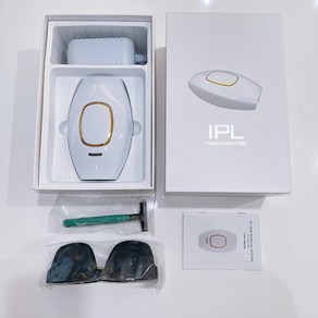 NEXFLOW 전기 레이저 제모기 영구적 털 억제 가정용 IPL 제모기 여성용, 흰색