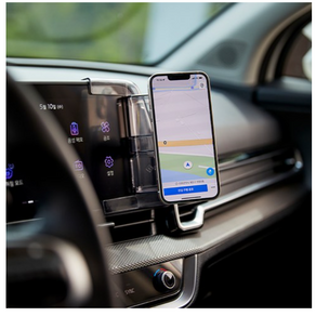HL만도 빌트인 차량용 휴대폰 거치대 더 뉴 싼타페 TM, 1개, 스모그 투명