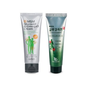 [ 1+1 ] msm 글루코사민 관절 근육 바르는 스포츠 마사지 크림 120ml + 백년초 글루코사민 150ml 세트, 1세트