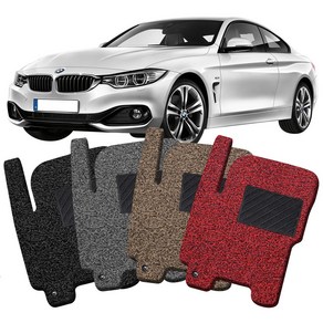 BMW 4시리즈 쿠페 (F32) 전용 맞춤형 코일 카매트 확장형 풀세트 (13년10월~17년형), 4시리즈 쿠페 (F32) 코일카매트 확장형, 블랙