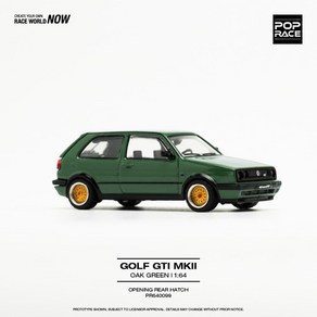 팝레이스 1:64 폭스바겐 골프 GTI MK2 - 오크 그린 (해치 오픈) / PR640099