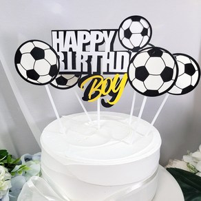 축구매니아 생일파티 소품 축구공모양 케이크장식 축구공토퍼