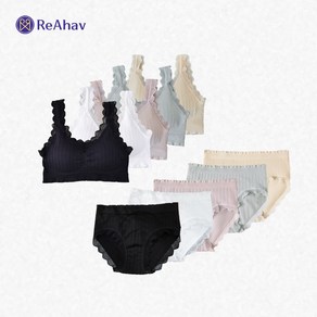 레아하브(ReAhav) 브라5종+팬티5종 노와이어 매일편한 여성속옷세트