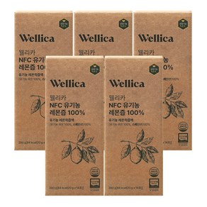 웰리카 레몬즙 레몬수 NFC 유기농 레몬즙100% 20g x 14포, 5개, 280g