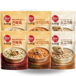 비비고 전복죽 420g x 2개+ 소고기죽 420g x 2개 + 낙지김치죽 420g x 2개, 1세트