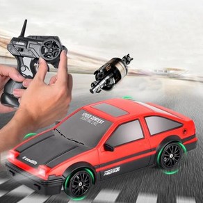 RC 드리프트RC카 오프로드RC카 24G 드리프트 자동차 4WD 장난감 원격 제어 GTR 모델 AE86 차량 레이싱 어린이 크리스마스 선물, 1개