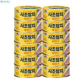 사조 참치 살코기 안심따개 100g 12개 참치캔 11203460, 사조 야채참치 안심따개 100g12개