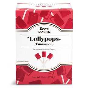 씨즈캔디 롤리팝 어쏘티드 시나몬맛 12개입 238g Sees Candies Assoted Lollypops, 1개