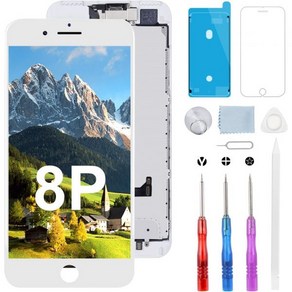 iPhone 8plus 화면 교체 키트 Moautodc 5.5인치 LCD Sceen fo Digitize Display 3D Touch with Full Repai To, 8p white, 1개