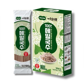 순솔 100% 메밀국수 100g 10개입 소바면 메밀소바 냉소바 비건면 제로콜레스테롤 제로당 제로슈거 고단백질 제로나트륨 당뇨국수 당면, 1박스, 1kg