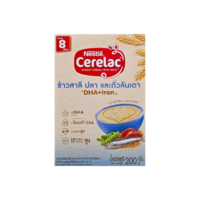 Nestle Ceelac Rice 네슬레 세렐락 유기농 이유식 8개월, 1개, 200g, 8m.+Fish&geen peas