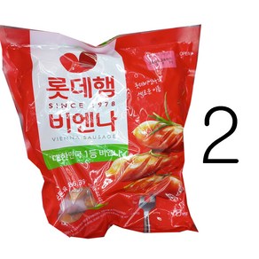 롯데햄 비엔나소시지 아이스포장무료, 2개, 1kg