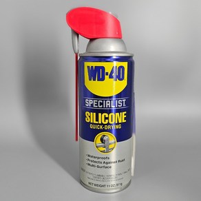 WD-40 실리콘 스프레이 윤활제 고무 플라스틱 코팅 520ml, 1개