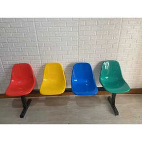 버스정류장 의자 3인용 원색 웨이팅 레트로, 4인용 플라스틱 컬러 시트