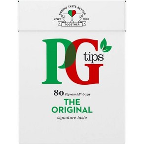 피지팁스 PG Tips 오리지널 티백 80기 블랙티 홍차티백 티백차 영국직구, 2개, 80개입