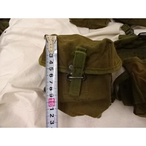 KOREA 한국군 구형 빈티지 파우치 캔버스 코튼 케이스 Vietnam War M1956 Magazine Pouch Short