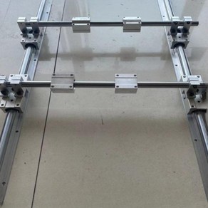 SBR 가이드 레일 선형 슬라이더 목공 트랙 나무 슬라이드 샤프트 양방향 XY축, 02. 하층20x1000cm상층20x800cm, 1개
