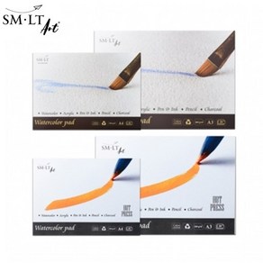 SMLT At 트레디셔널 리얼코튼 수채화 스케치북 A4 260g 20매 낱개, 중목 A4 (25번)