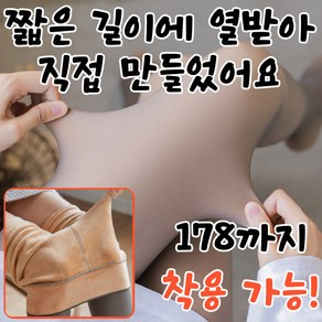 리빙킹 겨울 방한 기모 융털 페이크 착시 팬티 스타킹 210g