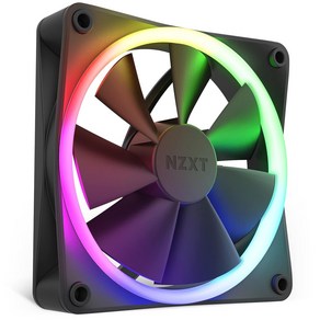 NZXT F120RGB 120mm RGB 대응 블랙 PC 케이스 팬 RF-R12SF-B1 FN1761, 상세페이지 참조, 1개