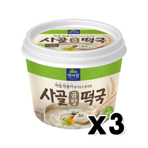 면사랑 사골곰탕떡국 즉석용기컵 181g x 3개