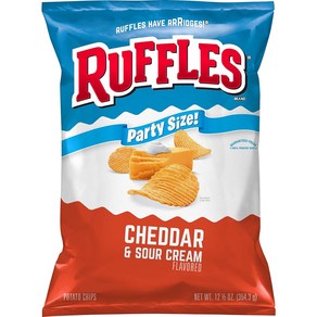 [미국직배송]러플스 체다 & 사워크림 포테이토 칩 [대용량] 368.5g Ruffles Chedda And Sou Ceam Chips, 1개