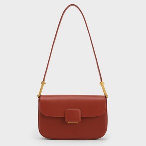 CHARLESKEITH KOA 코어 스퀘어 푸시 락 숄더백(BRICK)