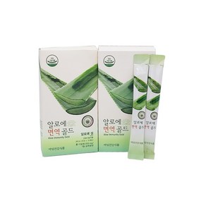 마임 알로에 면역 골드 20gx15개입x2/알로에 베라 겔 젤리스틱, 1개, 300g