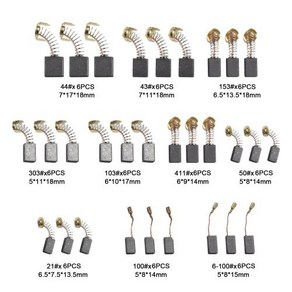 전동 공구 교체용 전기 모터 카본 브러시 10 사이즈 60 개 7x17x19mm 5x11x18mm 65x75x13mm 65x135x18mm 6x10x17mm, 1개