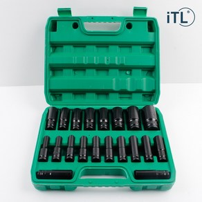 ITL 임팩 롱 복스알 세트 육각 소켓 비트 1/2 20PCS, 1개